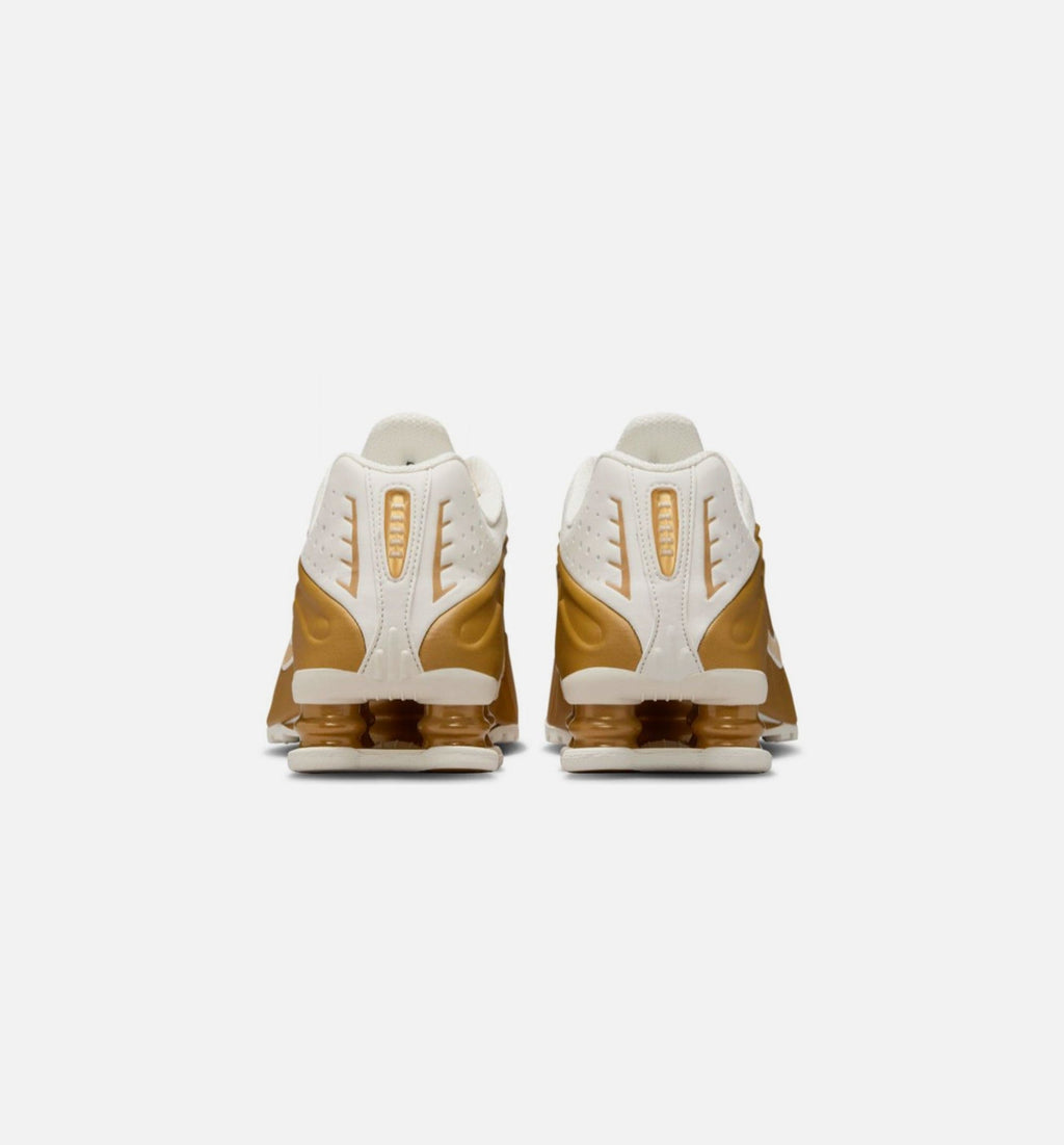 Shox R4 Womens Running Shoe - Soft Pearl/Metallic Gold