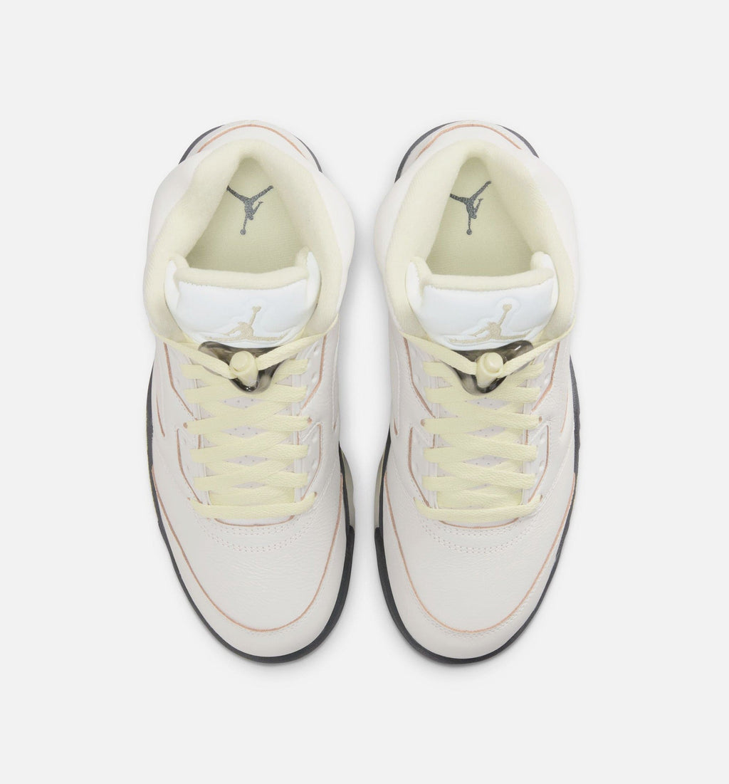 Air Jordan 5 Retro Luminous Green and Sail Womens Lifestyle Shoe - Sail/Luminous Green/Anthracite Free Shipping