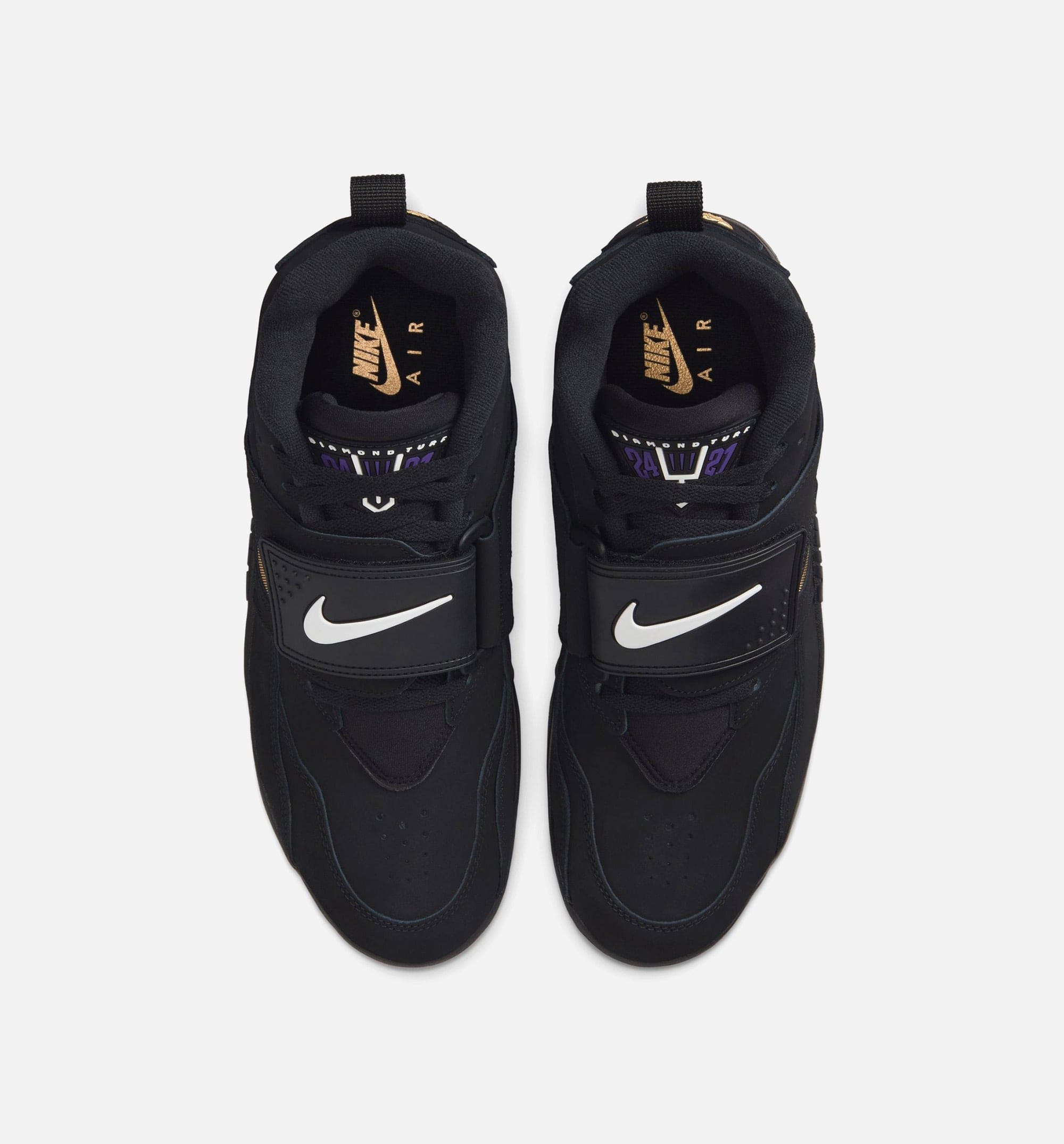Air Diamond Turf Mens Lifestyle Shoe - Black/White/Club Purple/Metallic Gold